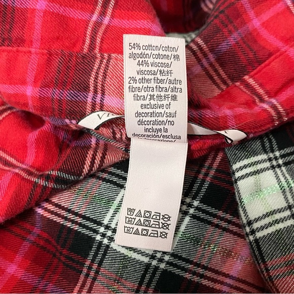 VICTORIA’S SECRET Long-sleeve Plaid Sleep Shirt - Picture 4 of 9